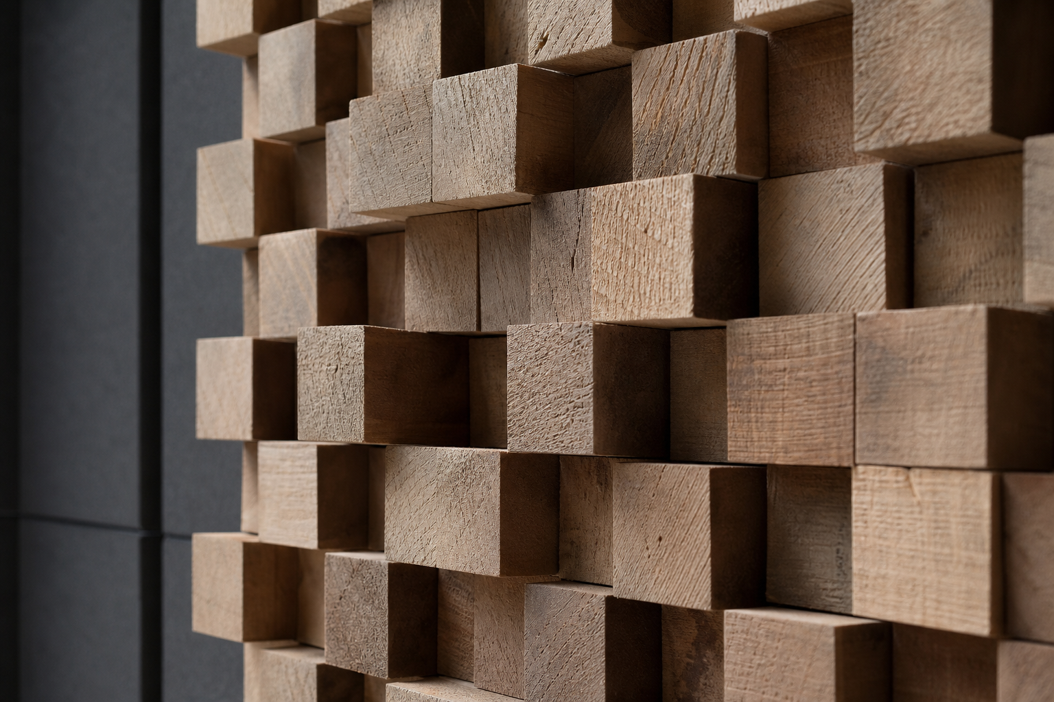 Texture d'un panneau de diffusion acoustique sur un mur traité