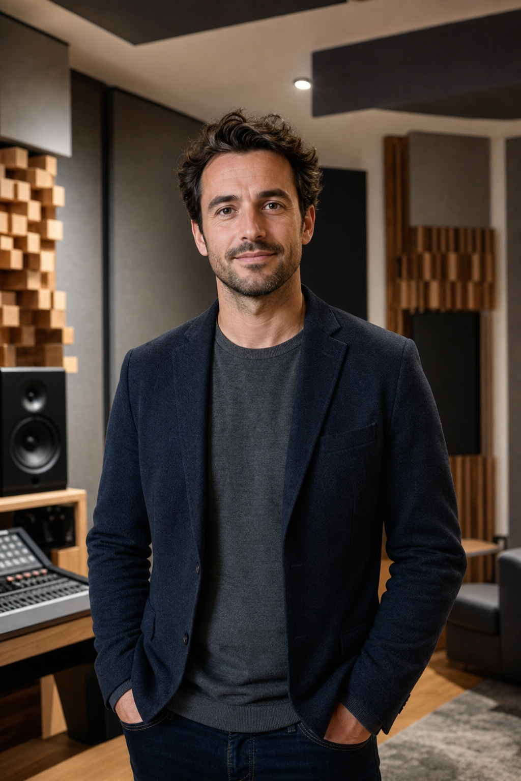 Gabriel Dupont, fondateur de Résonance, dans un studio acoustiquement traité